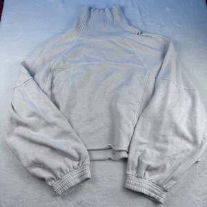 Aerie Always and Forever Ribbed Turtleneck Cropped Sweatshirt Size XL